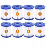 8x filter basseinipumbale Bestway 58381 1249l/h T&uuml;&uuml;p I kassett