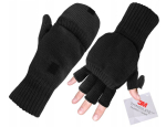 Talvekindad klapiga Mil-tec Hunter 3m Thinsulate Black L