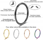 Nina r&otilde;ngas must hingedega 20 g 18 g 16 g nina augustamise r&otilde;ngas 6 mm - 16 mm vaheseina r&otilde;ngas clicker augustamise komplekt