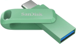 USB pulk Sandisk Ultra Dual Drive Go Usb Type-c m&auml;lupulk, 128 Gb (android nutitelefoni m&auml;luseade, Usb Type-c port, 400 Mb/s lugemiskiirus, saab kasutada v&otilde;tmehoidjana), Absinthe Green