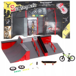Suur fingerboard komplekt skatepark lastele rula + jalgratas fb-09-a