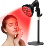 Cozion punase valguse lamp alusega, 18 led 660 nm & 850 nm infrapunalamp alusega, 54 w punane led valguslamp, reguleeritava 360&deg; nurga ja hanekaelaga punase valguse lamp
