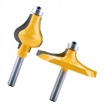 2 x Karbiidist otsaga k&auml;sipuu freesiterad 8 mm varrega Tenon Cutter frees puidut&ouml;&ouml;tlemiseks