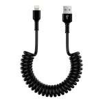 Spiraalkaabel usb a kuni lightning kaabel, [mfi sertifitseeritud] a-pple carplay andmesidekaabel, iphone'i laadimiskaabel, auto usb lightning kaabel, kiire laadimiskaabel iphone 14 pro/14 jaoks