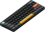 Nuphy Air60 V2 kaasaskantav mehaaniline juhtmevaba mini klaviatuur valgustusega, toetab Qmk/via, &uuml;hildub Windows/mac Os/linuxiga Bluetooth 5.1/2.4ghz/(usb-c) kaudu, must Gateron Moss l&uuml;liti