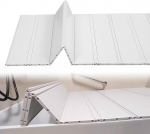 Vannikate, tolmukindel kokkupandav pvc paneel, kokkupandav vannikate, valge veekindel vanni isolatsioonikate vanniriiul vannitoa spa jaoks (165 x 75 x 1,2 cm)
