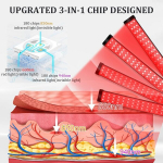 Hottoerak punase valguse lamp koos statiiviga, 180 led infrapunalamp, 660 nm & 850 nm & 940 nm punase valguse teraapia taimeriga, 4 peaga punase valguse lampteraapia koju/kontorisse