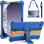Katumo silikoonist laste&uuml;mbris samsung galaxy tab a9 2023 8.7 tolli (sm-x110/x115/x117) jaoks, kaitse&uuml;mbris &otilde;larihma ja pliiatsiga, lapses&otilde;bralik v&auml;rviline &uuml;mbris samsung galaxy jaoks