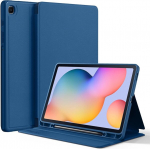 Easyacc &uuml;mbris-kaan Samsung Galaxy Tab S6 Lite 2024/2022/2020 10.4 tollise tahvelarvuti jaoks koos S Pen hoidjaga - &otilde;huke folio-alus, tahvelarvuti kaitse&uuml;mbris, mitme nurga alt vaadatav, meresinine