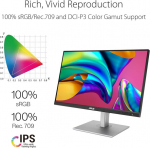 Asus Proart Pa278cv - 27 tolline Wqhd professionaalne monitor - 16:9 Ips, 2560 x 1440 - ergonoomiline, pivot, calman, k&otilde;rge v&auml;rvit&auml;psus - displayport sisend/v&auml;ljund daisy chain'iga, hdmi, 65w usb-c, usb-hub, must