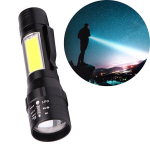 Taktikaline LED-taskulamp 600 lm 400 m ZOOM COB XML T6 USB 5W