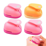 4-osaline laste paberist augustaja komplekt, mustriga augustaja, v&auml;ike motiivi augustaja, t&auml;ht, kirsi&otilde;is, viis kroonlehte, s&uuml;dame paberist augustaja, sobib isetegemise k&auml;sit&ouml;&ouml;ks, albumiteks, kleebisteks jne