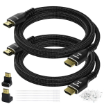 Mygatti 4k Hdmi kaabel 1.5 meetrit / 2 tk pakis, Ultra Hd Hdmi 2.0 kaabel, punutud nailon ja kullatud pistikud, 4k @ 60 Hz, Hdcp 2.2, Arc, Hdmi kaabel s&uuml;learvutile, monitoridele, Hdtv-le, Ps5-le, Xbox One'ile ja