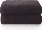 Top Towel - Plus - suured vannilinad - vannilinad - 2 k&auml;te- v&otilde;i kraanikausir&auml;tikut - 50 x 100 cm - 100% puuvill - must
