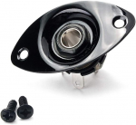 Supvox ovaalne kitarri pesa plaat metallist sisestus 1/4 tolli ovaalne helipea v&auml;ljundi sisendi pesa 6,35 mm 2 kinnituskruviga elektrikitarridele basskitarrile (must)