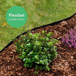 Paindlik plastikust muru&auml;&auml;r (20 m, must) - vastupidav, paigal p&uuml;siv disain - v&auml;ga hea kasutada, min. 30 aastat kasutusiga, n&auml;htamatu - lillepeenra &auml;&auml;r on valmistatud 100% taaskasutatud plastikust