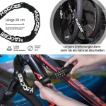 Haocee jalgrattalukk 5-kohalise kombinatsioonikoodiga, jalgrattaluku kombinatsioonlukk, terasketist valmistatud jalgrattalukud, jalgrattatarviku kingitus jalgrattale, e-jalgrattale, t&otilde;ukerattale, rollerile