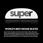 Superglide2 tekstuuriga hiirepadjad Pulsar X2 Series juhtmevabale m&auml;ngurihiirele - valmistatud vastupidavast klaasist - valged