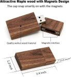 USB pulk Yaxiny 5 tk ristk&uuml;likukujuline p&auml;hkelpuidust 2.0/3.0 usb-m&auml;lupulk usb-ketas m&auml;lupulk puidust (2.0/32gb)