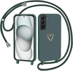 Caselover mobiiltelefoni kaelapael samsung galaxy s22 jaoks, rihmaga &uuml;mbris, s&uuml;dame mustriga, silikoonist kaelakee mobiiltelefoni &uuml;mbris eemaldatava n&ouml;&ouml;riga riputamiseks, p&otilde;rutuskindel p&otilde;rkeraud mobiiltelefoni kaitseks
