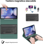 Winchking Samsung Galaxy Tab S9 Plus 2023 klaviatuur (sm-x810/x816b/x818u), eemaldatav magnetiline bluetooth klaviatuur, kaitse&uuml;mbris 12.4 tolli pliiatsi hoidjaga, tumeroheline