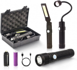 Dabeto 3 &uuml;hes taskulamp, led laetav taskulamp, patarei taskulamp, vahetatav multifunktsionaalne taskulamp, 3 valgusrežiimi, auto remondiks, telkimiseks, v&auml;litingimustes, h&auml;daolukorras, majapidamises