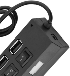 7 pordiga usb jaotur, 450 mbps kiire edastus, s&otilde;ltumatud l&uuml;litid pc, s&uuml;learvuti, klaviatuuri jaoks, konfliktideta, plug & play andmete s&uuml;nkroonimise jaoturi splitter mitme tasemega, vaikimisi