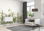 Rasch tapeet 360943 - fototapeet fliisist taimemustrite ja kiilidega halli, beeži ja rohelise v&auml;rvusega kollektsioonist Magicwalls - 3.00 m x 2.12 m (p x L)