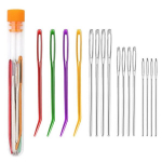 &Otilde;mblusn&otilde;elad, kudumisvardad, 16-osaline l&otilde;ngan&otilde;elte komplekt, suure silmaga n&otilde;elad, 3 suuruses parandusn&otilde;elad villale, n&uuml;ri otsaga suure silmaga n&otilde;elad, suure silmaga parandusn&otilde;elad, nahan&otilde;elad