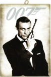 Kustom Art James Bond 007 Vintage Sean Connery kollektsiooni puidust seinakunsti tr&uuml;kk restoranile, pitsabaarile, baarile, hotellile