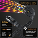 Csl - 2 m cat8.1 lame v&otilde;rgukaabel 40 gbit/s - puuvillane &uuml;mbris - lan patch kaabel - cat8 gigabit rj45 ethernet kaabel - 40000 mbit/s kiirus - lame lintkaabel - paigalduskaabel - cat6 cat7