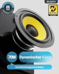 Majority D40x aktiivsed riiulik&otilde;larid, 70 W 2.0 kollase kevlar-koonusega monitorik&otilde;lar, stuudiomonitor bluetoothiga, hifi riiulik&otilde;larid optilise, Rca, Usb Aux-iga ja sisaldab kaugjuhtimispulti