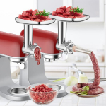 Lihaveski tarvikud kenwood tarvikutele, lihaveski kenwood kmix kmx750 ja chef kvc85 jaoks koos 4 jahvatuskettaga, 3 vorstit&auml;idise sarve koos adapteriga kenwood k&ouml;&ouml;gikombainidele