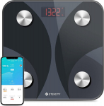 Etekcity Fit8s keharasva kaalud digitaalsed koos rakendusega, nutikaalud keharasva ja lihasmassiga, bluetooth kehaanal&uuml;&uuml;si kaalud Kmi, valgu, 180 kg / 0,05 kg, must