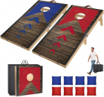 Nzqxjxz 90 x 60 cm kokkupandav cornhole m&auml;ng &otilde;ues, 2-in-1 cornhole kott 8 ubakottide ja kandekotiga tagaaeda, murule, randa, telkimiseks, v&auml;ljas m&auml;ngukomplekt