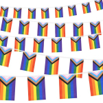 38 t&uuml;kki progress pride vimplilipud b&auml;nnerid - gay lgbtq vikerkaare pride lipu b&auml;nner, v&auml;rvilised triibud vimplib&auml;nner pride kaunistusteks, pride kuuks, pidudeks, restoranideks, aia sisekujunduseks