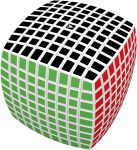V-cube 9 x 9 x 9 keeratav kumer puslekuubik