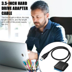 Leikurvo usb 3.0&ndash;sata adapter, usb 3.0&ndash;sata iii k&otilde;vaketta adapter 12v/2a toiteadapteriga 2,5"/3,5" hdd/ssd k&otilde;vakettale