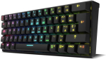 Krom Kluster mehaaniline m&auml;nguriklaviatuur Rgb, Bluetooth 5.0 ja Usb, 60% disain, &uuml;hildub Windowsi, Androidi, Ios-i ja Macos-iga, hispaania paigutus, v&auml;rvus must