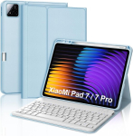 Sengbirch klaviatuurikohver xiaomi pad 7/7 pro 11.2 tolli 2024 jaoks - qwertz saksa klaviatuur eemaldatav bluetooth juhtmevaba klaviatuur xiaomi pad 7/7 pro 11.2 tolli 2024 jaoks, helesinine