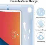Klaviatuuriga &uuml;mbris ipad 9. p&otilde;lvkonnale (saksa), klaviatuuri&uuml;mbris ipad 9 gen 10,2-tollisele, &otilde;huke kaitse&uuml;mbris pliiatsi hoidjaga ipad 9/8/7/air 3/pro 10,5 jaoks, taevasinine