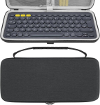 Geekria K380 juhtmevaba klaviatuuri &uuml;mbris, k&otilde;va reisikohver v&auml;ikesele kompaktsele k&uuml;mne klahvita juhtmevabale klaviatuurile, &uuml;hildub Logitech K380, Magic Keyboard, Omoton Ultra-slim (must)