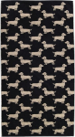 Caw&ouml; Home r&auml;tikud We Love Dogs 6246 must / beež - 93 vannir&auml;tik 80 x 150 cm