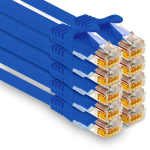 1attack.de - 10 X 1.0m Cat7 Ethernet kaabel 10 Gb/s Lan v&otilde;rgul&uuml;liti sinine
