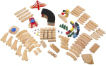 Melissa & Doug Deluxe puidust raudteekomplekt (&uuml;le 130 osa)