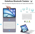 Iveoppe Klaviatuur Ipad Air 11 2025 M3/2024 M2 jaoks, kaitse&uuml;mbris pliiatsi hoidjaga, &uuml;mbris Bluetooth magnetilise Qwertz klaviatuuriga Ipad Air 7th/6th Generation 11-tollise M3/m2 jaoks, lilla
