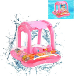 P&auml;ikesevari ja varikatusega laste ujumisr&otilde;ngas, laste ujumisr&otilde;nga tool, roosa naljaka kellukesega ujumisr&otilde;ngas, abivahend lastele ujumiseks, sobib laste ujumisr&otilde;ngastele alates 3-36 kuud