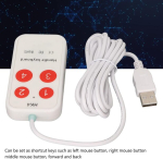 Zunate k&auml;epidemega klaviatuur, 2 m juhtmega Usb taskuklaviatuur, 4 klahviga programmeeritav kohandatud nupuklaviatuur m&auml;nguarvutile