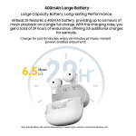 Juhtmevabad k&otilde;rvaklapid Blackview AirBuds 20 ANC 400mAh IPX7 USB-C Must