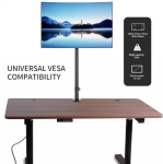 Monitori hoidja Pholiten monitori kinnitus, eriti k&otilde;rge 800 mm monitori kinnitus, t&auml;ielikult reguleeritav k&otilde;rgem monitori kinnitus 13&ndash;32-tollistele Lcd-ekraanidele, mahutab kuni 10 kg (md9801)